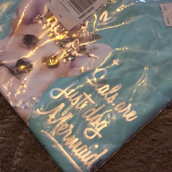 🚫SOLD 🚫Justice corgi mermaid shirt - Picture 3 of 4